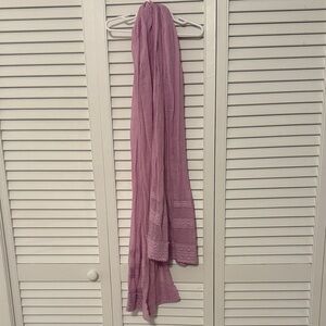 Lavender Scarf with Lace Trim